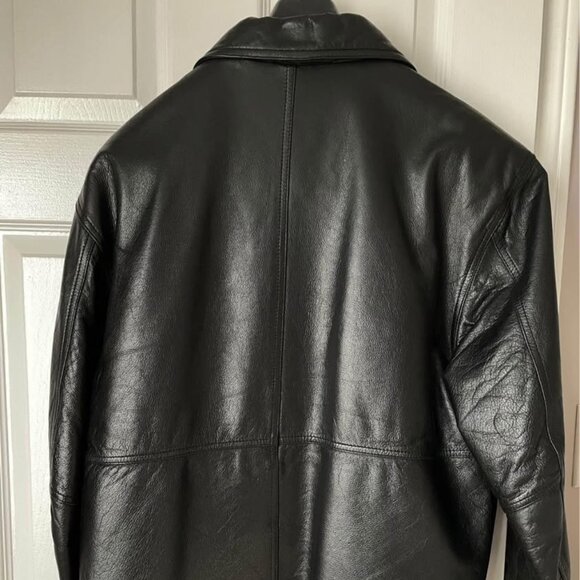 MEN'S 100% Genuine Leather Jacket - BARELY WORN - Picture 2 of 8